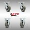 Service Caster 6 Inch SS Thermoplastic Rubber Caster Set with Roller Bearing 2 Swivel 2 Rigid SCC-SS30S620-TPRRD-2-R-2 - alternate 3